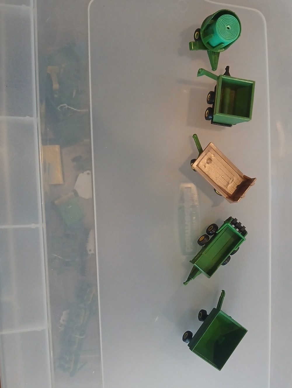 John Deere Green Toy Farm Trailer and Implement Set